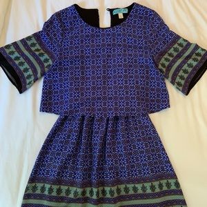 Blue multicolored dress